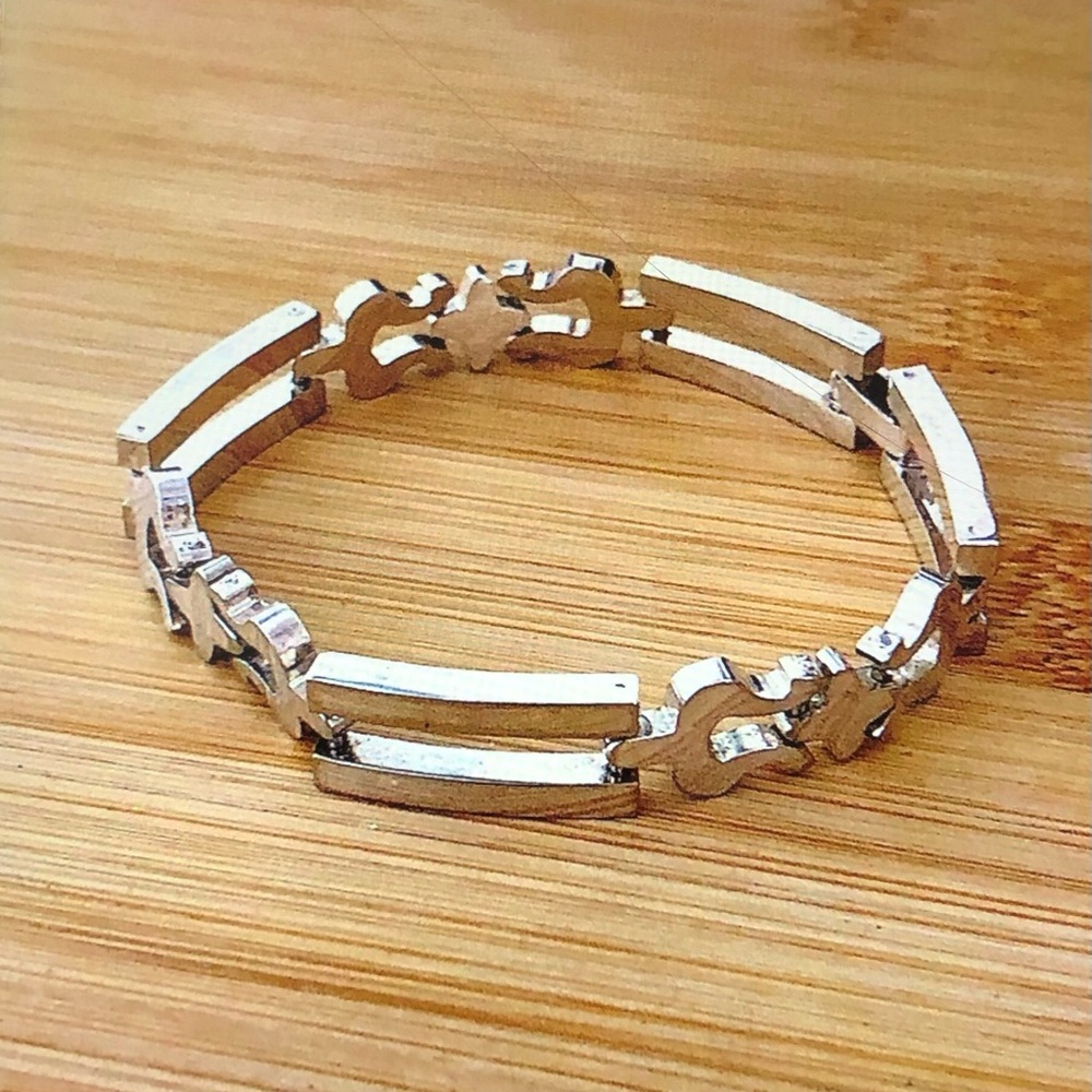$154  Unique Estate Bracelet  Sterling  26.4 Grams  Marked 925 STERLING